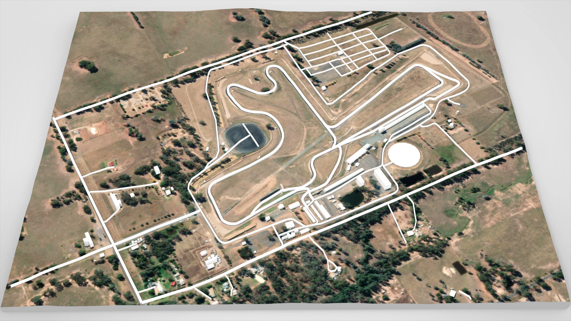 Winton Motor Raceway Australia 3D Model .c4d .max .obj .3ds .fbx .stl .blend 
