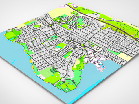 도시 풍경 포트체스터 잉글랜드 3D 모델