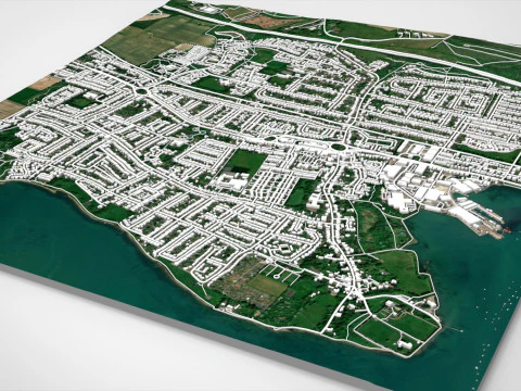Cityscape Portchester England 3D Model