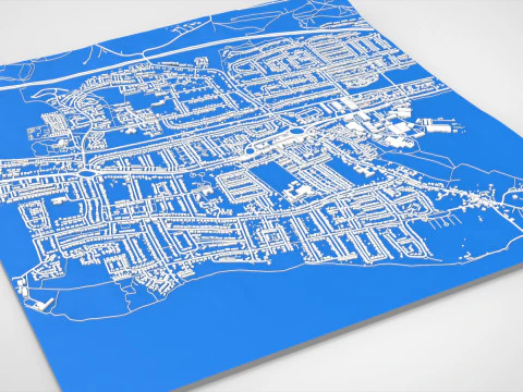 Cityscape Portchester England 3D Model