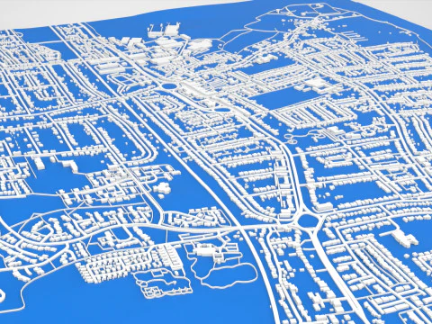 Cityscape Portchester England 3D Model