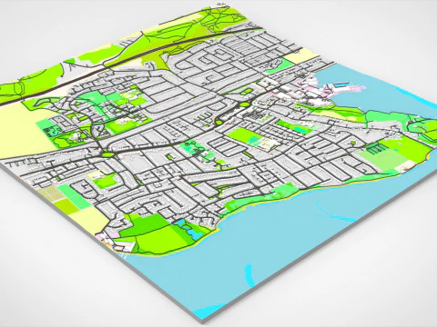 Cityscape Portchester England 3D Model