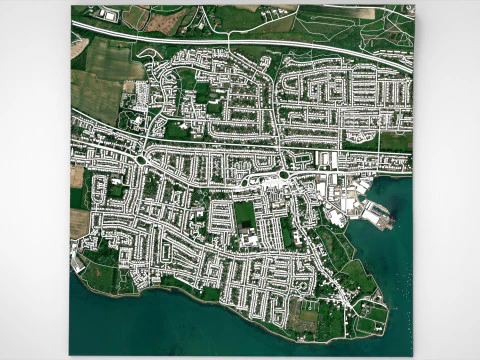 Cityscape Portchester England 3D Model