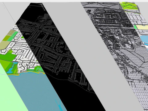 Cityscape Portchester England 3D Model
