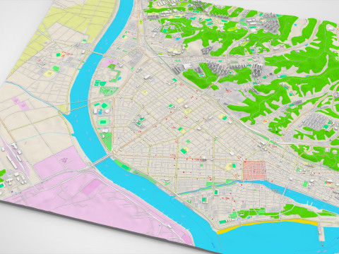 Cityscape Pohang South Korea 3D Model