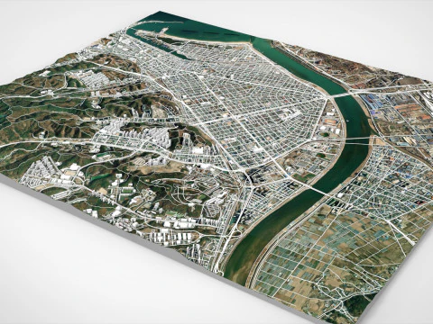 Paisaje urbano Pohang Corea del Sur Modelo 3D