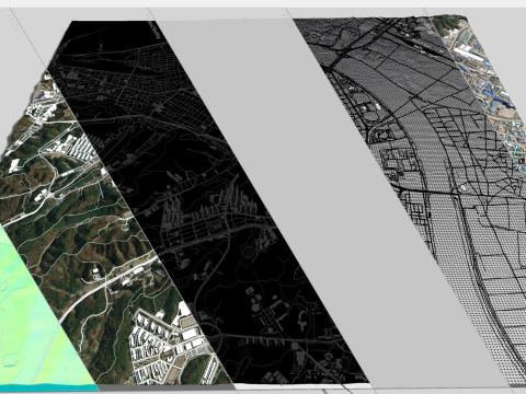 Paisaje urbano Pohang Corea del Sur Modelo 3D