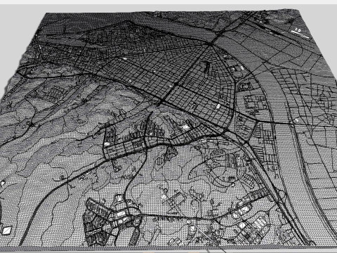 Paisaje urbano Pohang Corea del Sur Modelo 3D