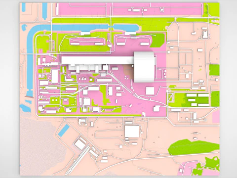 Paisaje urbano de la central nuclear de Chernobyl en Ucrania Modelo 3D