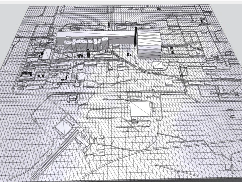 Paisaje urbano de la central nuclear de Chernobyl en Ucrania Modelo 3D