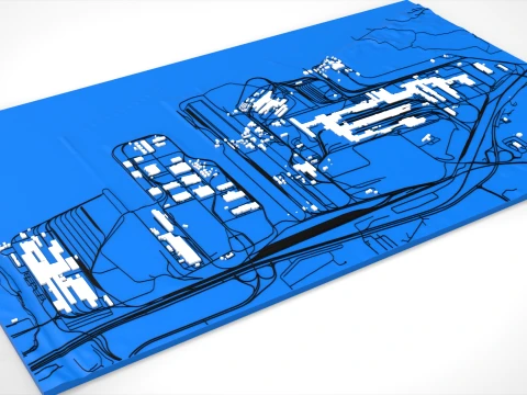 Cityscape Burns Harbor Westchester County Indiana United States 3D Model