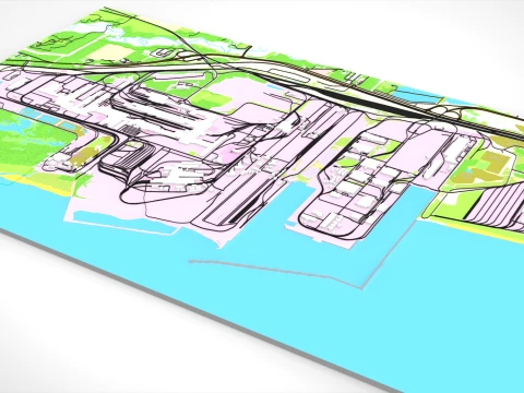 Cityscape Burns Harbor Westchester County Indiana United States 3D Model