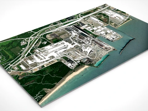 Cityscape Burns Harbor Westchester County Indiana United States 3D Model