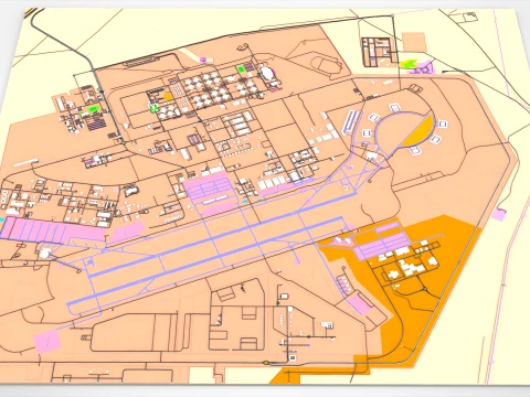 Al Udeid Air Base Doha Qatar 3D Model