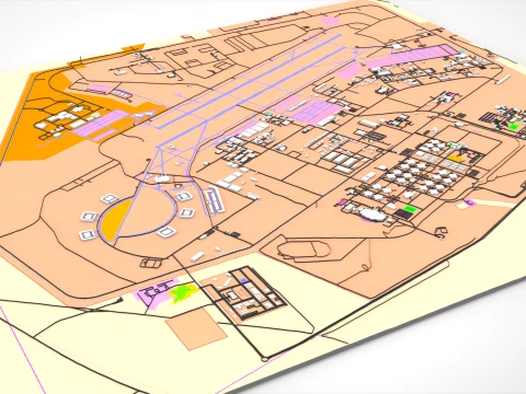 Al Udeid Air Base Doha Qatar 3D Model