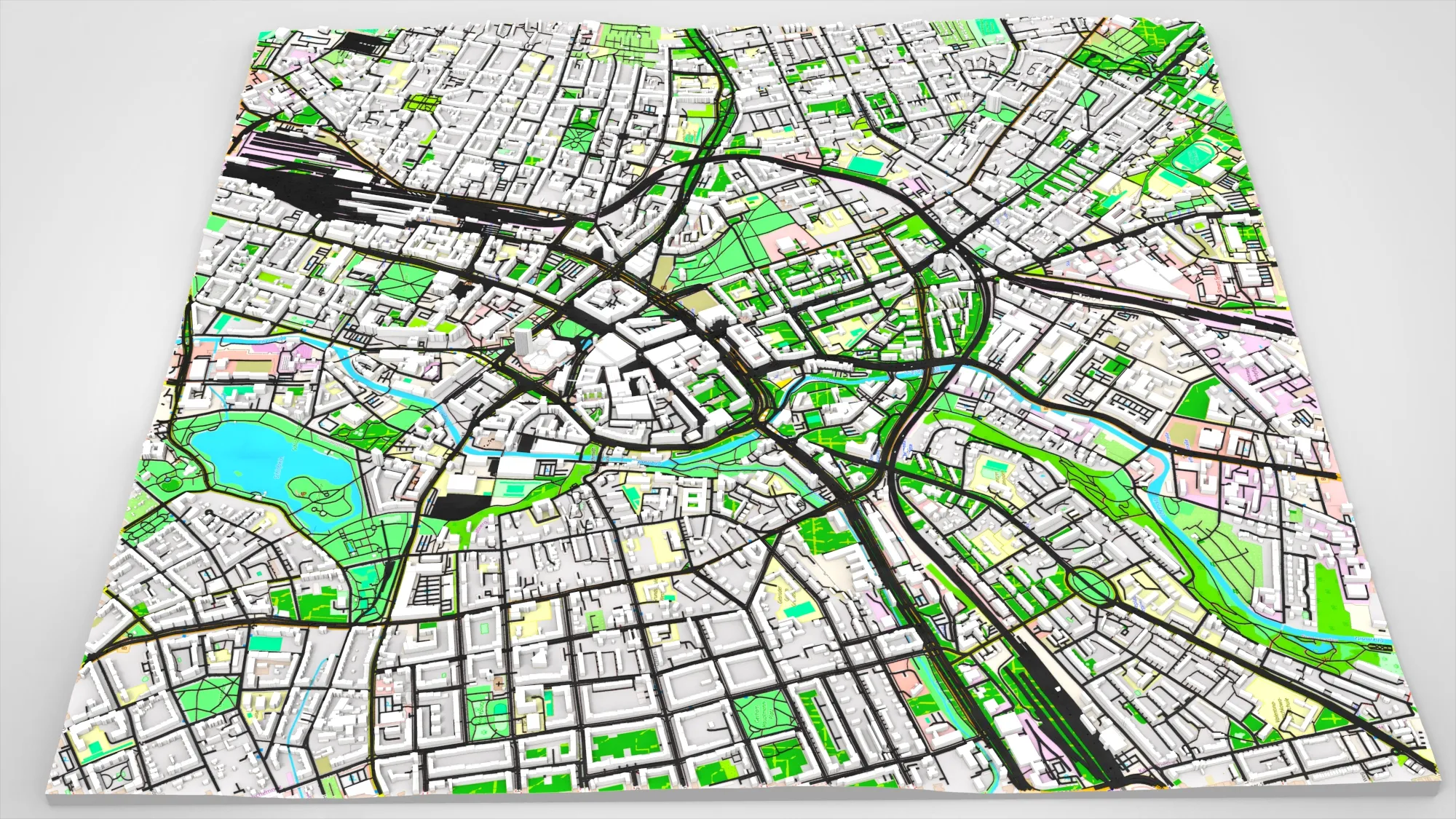 Cityscape Chemnitz Germany 3D Model .c4d .max .obj .3ds .fbx .stl .blend 