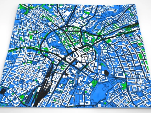 Cityscape Chemnitz Germany 3D Model