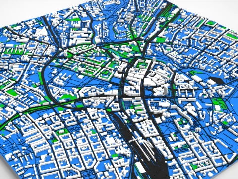 Cityscape Chemnitz Germany 3D Model