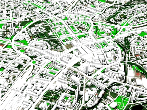 Cityscape Chemnitz Germany 3D Model