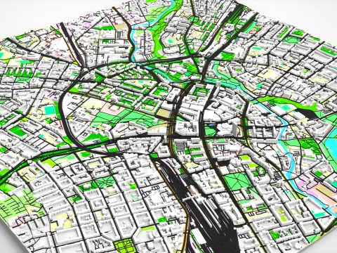 Cityscape Chemnitz Germany 3D Model