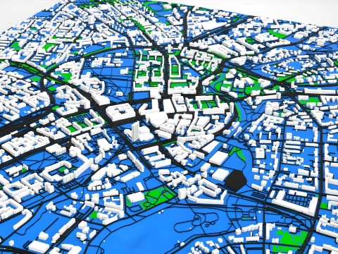 Cityscape Chemnitz Germany 3D Model