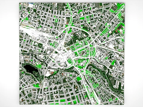 Cityscape Chemnitz Germany 3D Model