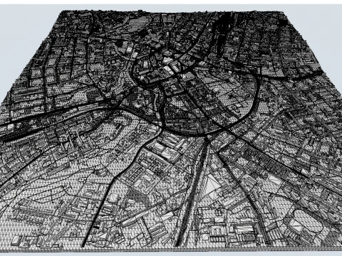 Cityscape Chemnitz Germany 3D Model