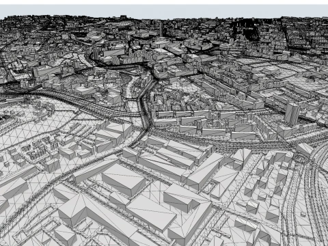 Cityscape Chemnitz Germany 3D Model