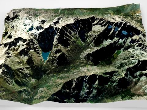 산 풍경 Dragontail Peak Chelan 카운티 워싱턴 3D 모델