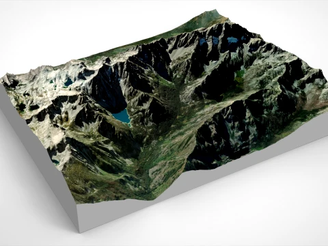 Mountain landscape Dragontail Peak Chelan County Washington 3D Model