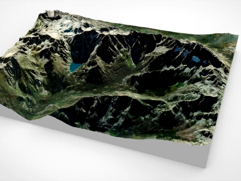 Mountain landscape Dragontail Peak Chelan County Washington 3D Model