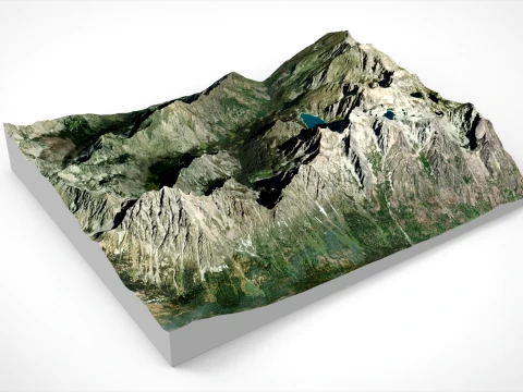 Mountain landscape Dragontail Peak Chelan County Washington 3D Model