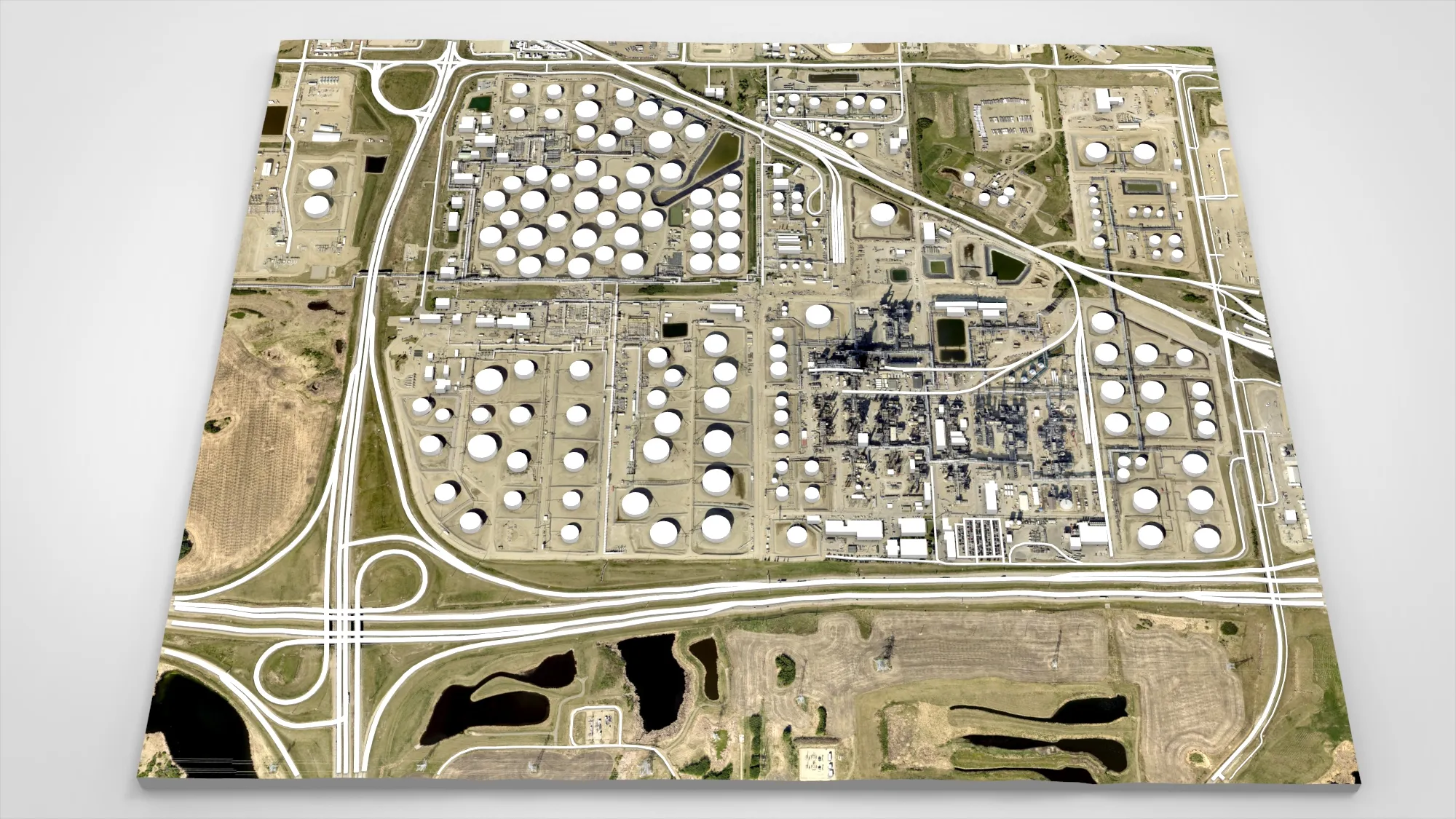 Enbridge South Edmonton Terminal 3D Model .c4d .max .obj .3ds .fbx .stl .blend 