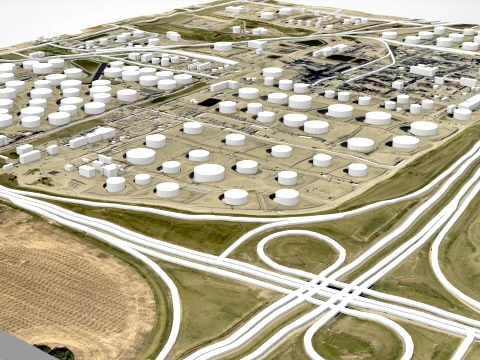 Enbridge South Edmonton Terminal 3D Model