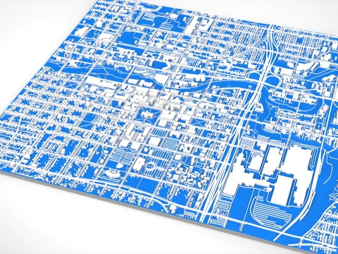 Cityscape Lansing United States 3D Model