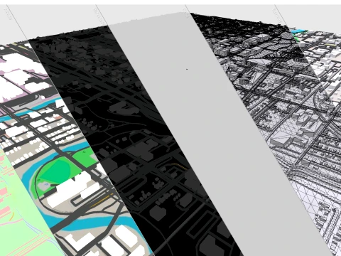 Cityscape Lansing United States 3D Model