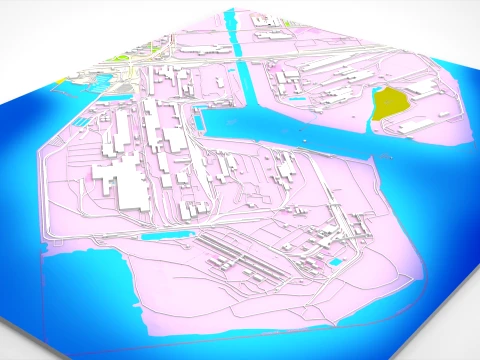 The Indiana Harbor Works Chicago Indiana USA 3D Model