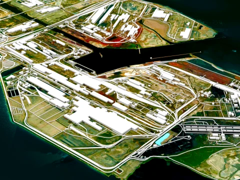 The Indiana Harbor Works Chicago Indiana USA 3D Model