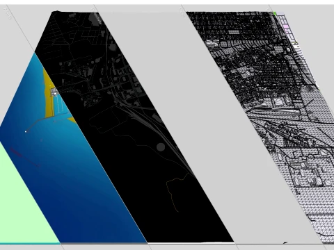 Cityscape Michigan City LaPorte County Indiana USA 3D Model