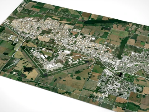 Cityscape Leduc Alberta Canada 3D Model