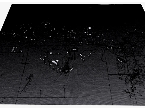Cityscape Leduc Alberta Canada 3D Model