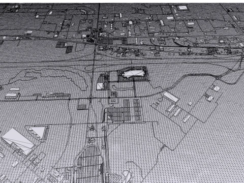 Cityscape Leduc Alberta Canada 3D Model