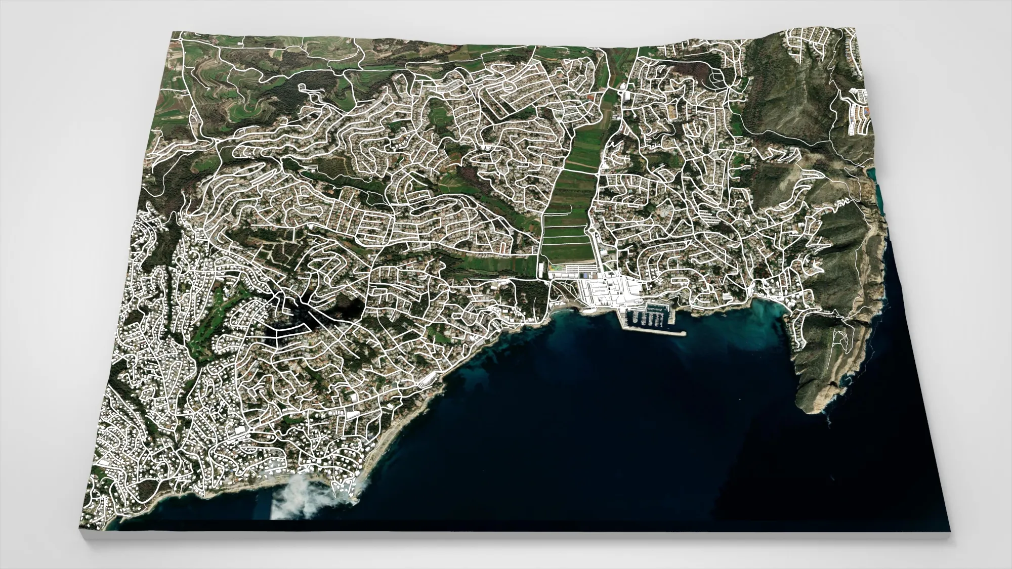 Cityscape Moraira Spain 3D Model .c4d .max .obj .3ds .fbx .stl .blend 