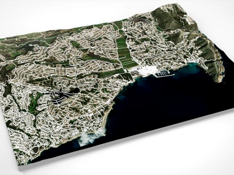 Cityscape Moraira Spain 3D Model