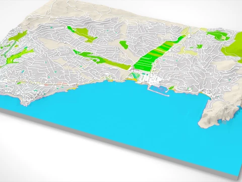 Cityscape Moraira Spain 3D Model
