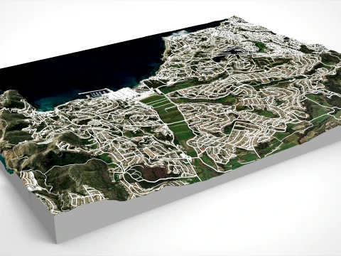 Cityscape Moraira Spain 3D Model