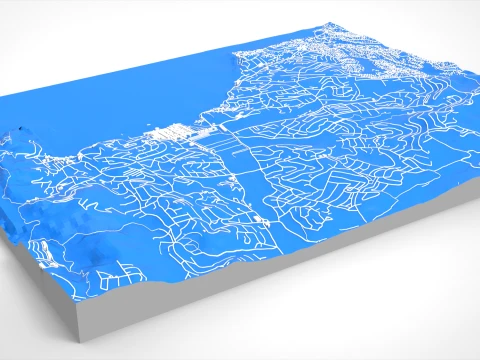 Cityscape Moraira Spain 3D Model