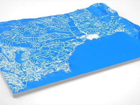 Cityscape Moraira Spain 3D Model