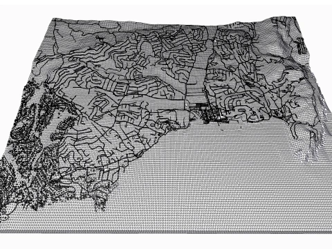 Cityscape Moraira Spain 3D Model
