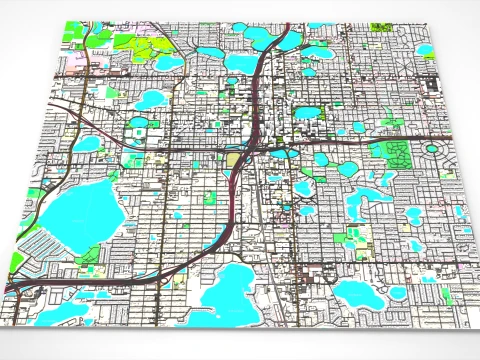 Şehir manzarası Orlando Florida ABD 3D Model